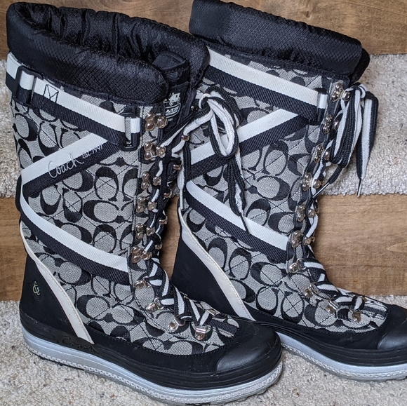Coach Marian Signature Logo Snow Boot Size 8.5 - Picture 9 of 12